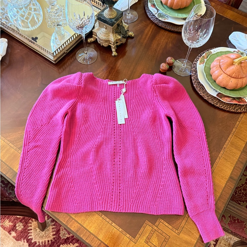 Trina Turk Pink Dalhart Sweater XS NWT